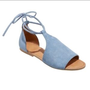 Universal Thread Aileen Ankle Lace-up Feax Suede Open-Toe Sandal